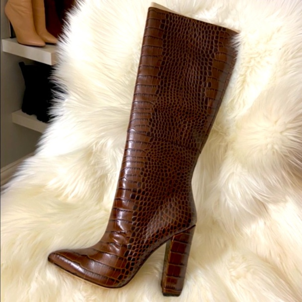 New Aldo Ibilia Brown Leather Boots